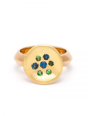 Posy Ring – Blue Sapphire & Green Garnet