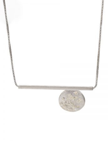 Galaxy Circle & Line Necklace – Silver & Gold