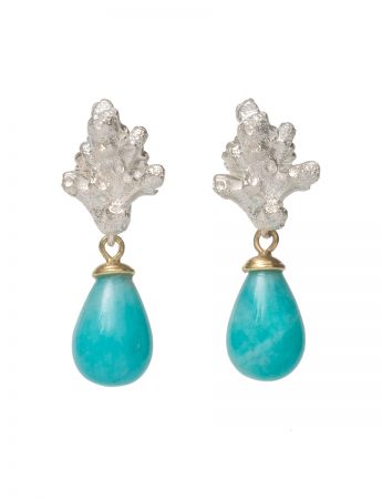 Coral Stud Earrings – Amazonite