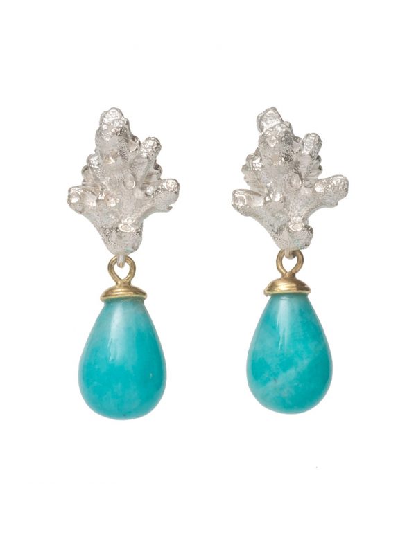 Coral Stud Earrings – Amazonite