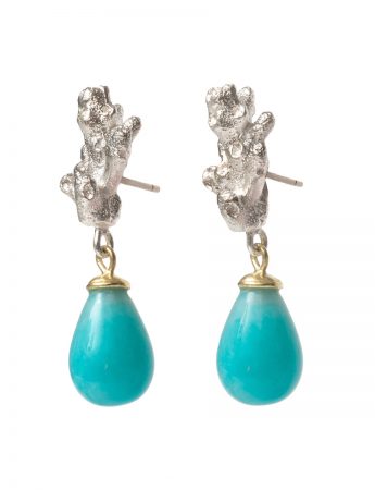 Coral Stud Earrings – Amazonite