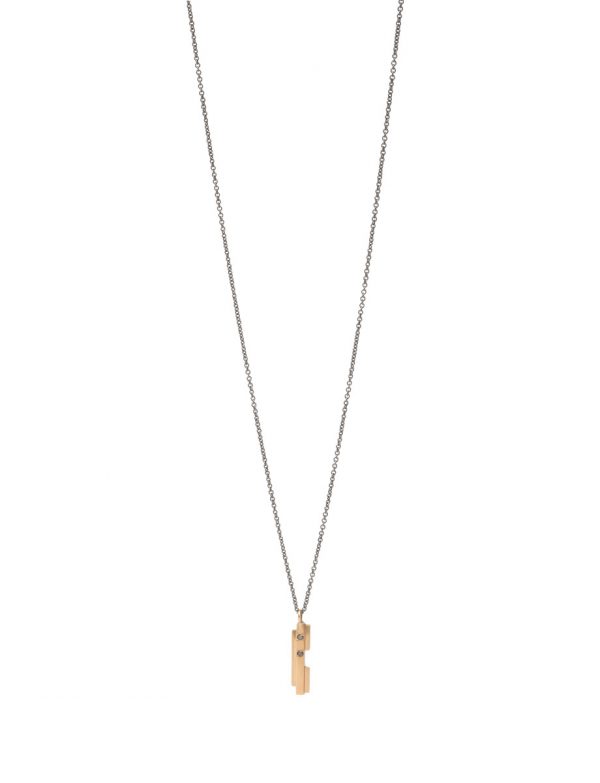 Intervals Necklace – Gold & Black Diamonds