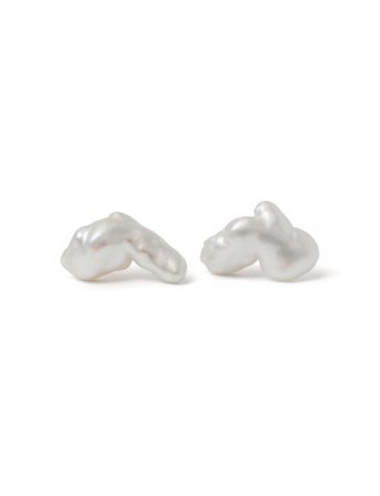 Large Baroque Stud Earrings – Gold Posts