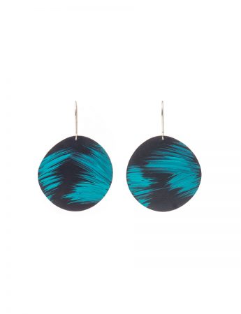 Large Landline Earrings – Teal & Navy