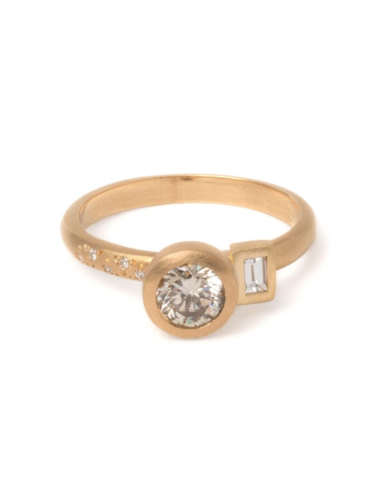 Radiance Ring – Gold & Champagne Diamonds