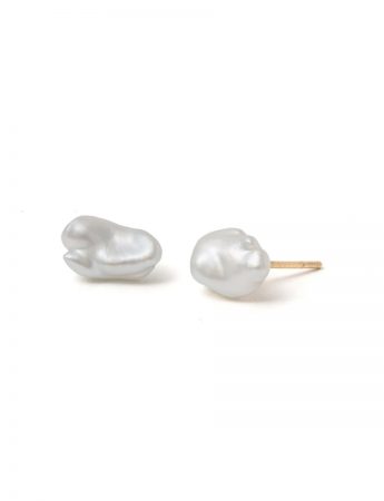 Small Keshi Stud Earrings – Gold