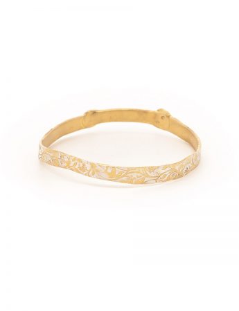 Swirl Bangle – Gold Plated