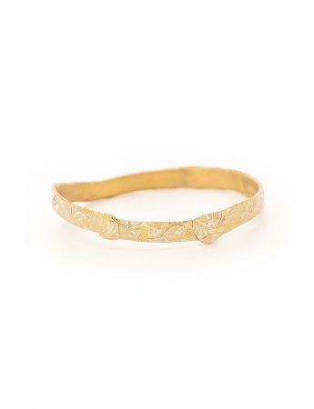 Swirl Bangle – Gold Plated