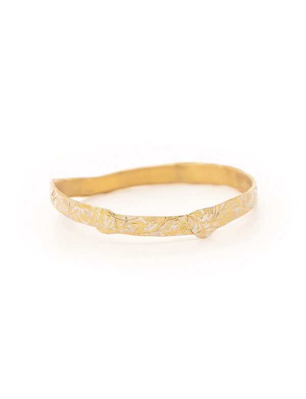 Swirl Bangle – Gold Plated