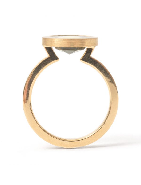 Inverted Rose Cut Australian Sapphire Ring