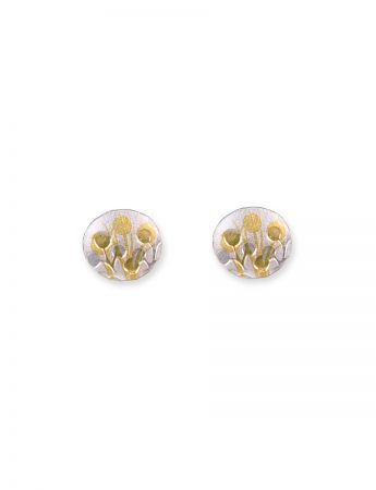 Wattle Stud Earrings – Silver & Gold