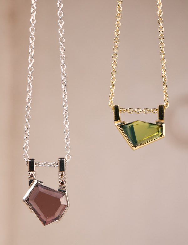 Agility Necklace – Plum Spinel & Diamond