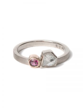 Dichotomy Ring – Diamond & Garnet