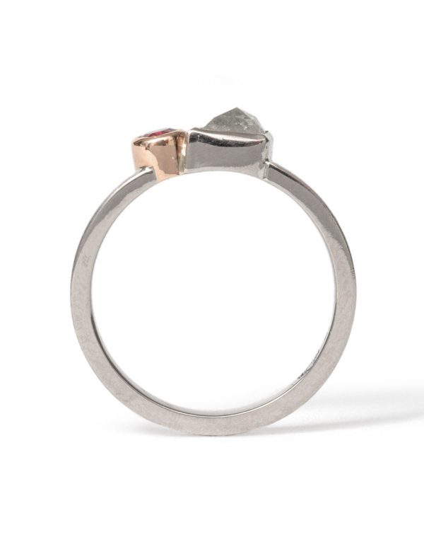Dichotomy Ring – Diamond & Garnet
