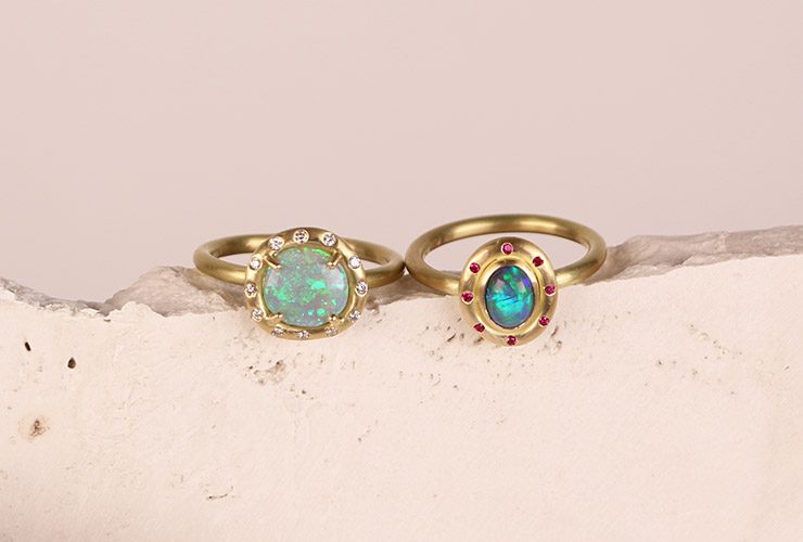 Illuminate Exhibition by Anita Crowther - Opal Rings