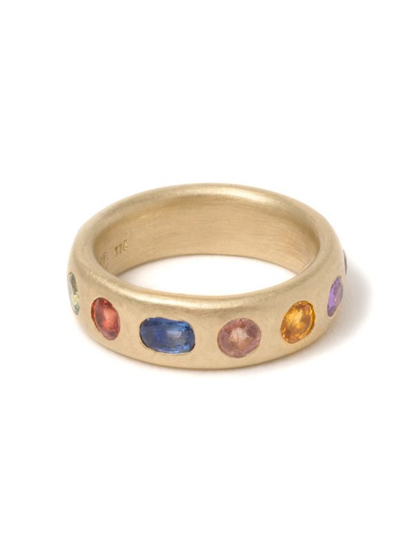 Large Multicolour Eternal Love Ring – Blue Sapphire