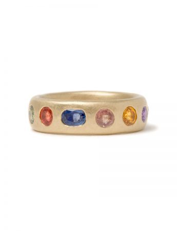 Large Multicolour Eternal Love Ring – Blue Sapphire