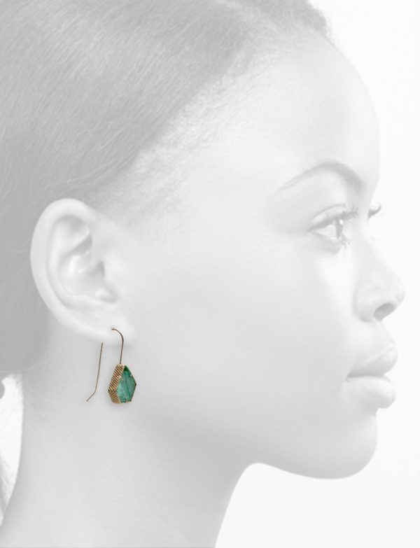 Textura Emerald Earrings