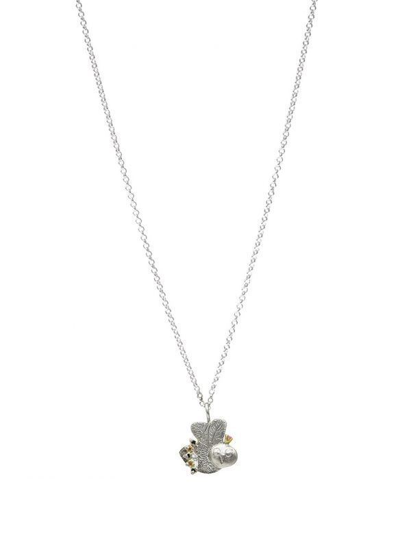Crowned Bee Necklace – Spinel, Garnet & Tourmaline