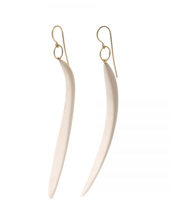 Curvature Bone Pendant Earrings – Gold