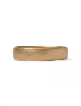 Hammered File Mark Ring – Yellow Gold