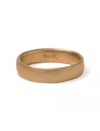 Hammered File Mark Ring – Yellow Gold
