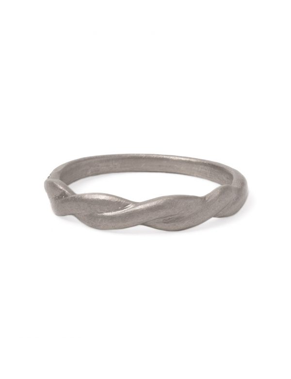 Plait Ring – White Gold