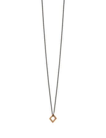 Small Square Tab Necklace – Gold