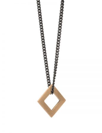 Small Square Tab Necklace – Gold