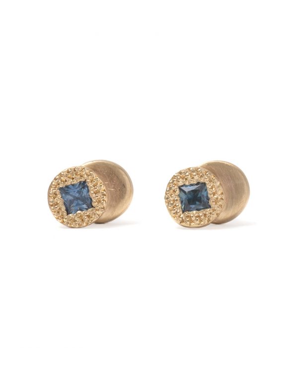 Beloved Assemblage Two Stack Stud Earrings – Blue Sapphires