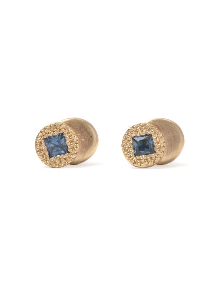 Beloved Assemblage Two Stack Stud Earrings – Blue Sapphires