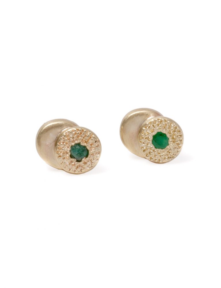 Beloved Assemblage Two Stack Stud Earrings – Emeralds