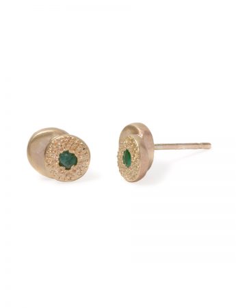 Beloved Assemblage Two Stack Stud Earrings – Emeralds