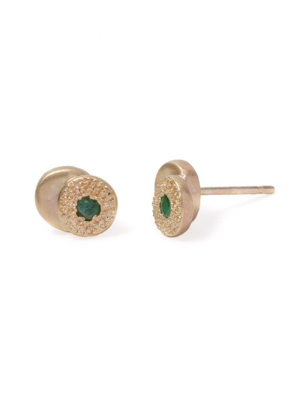 Beloved Assemblage Two Stack Stud Earrings – Emeralds