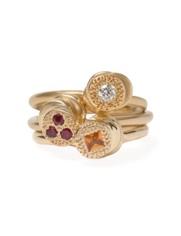 Beloved Assemblage Four Stack Ring – Yellow Sapphire