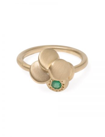 Beloved Assemblage Five Stack Flower Ring – Emeralds