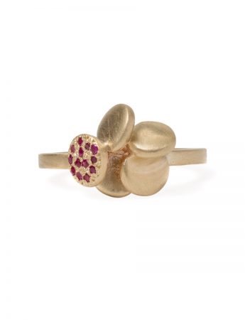 Beloved Assemblage Five Stack Flower Ring – Rubies