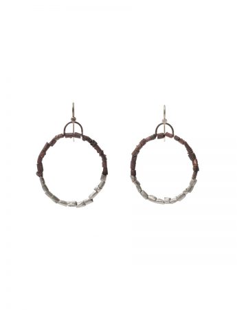 Beaded Open Hoop Earrings