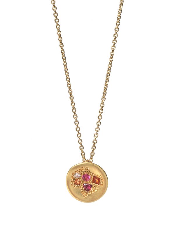 Daughter’s Posy Pendant Necklace – Sapphire & Diamond
