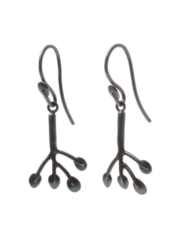 Feuilles Hook Earrings – Black