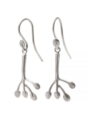 Feuilles Hook Earrings – Silver