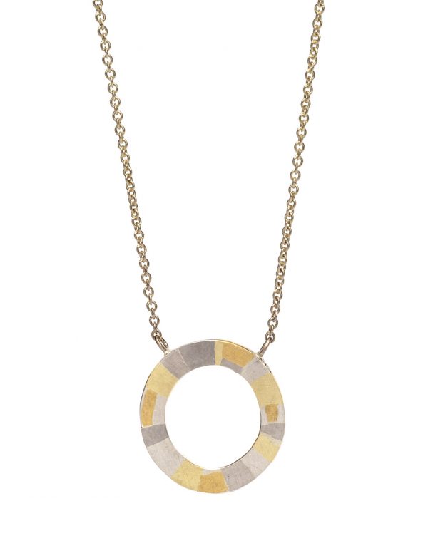 Infinite Terrain Necklace – White & Yellow Gold