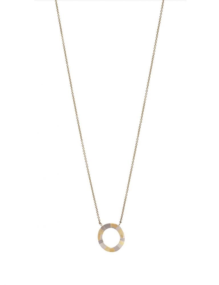 Infinite Terrain Necklace – White & Yellow Gold