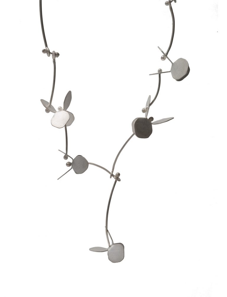 Small Hydrangea Necklace – Silver