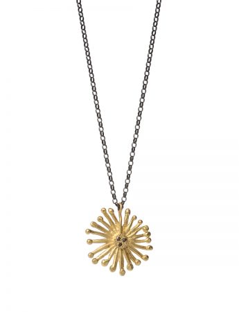 Starburst Necklace – Gold & Black Diamond