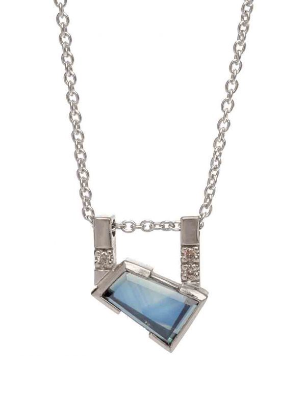 Agility Necklace – Blue Sapphire & Diamonds