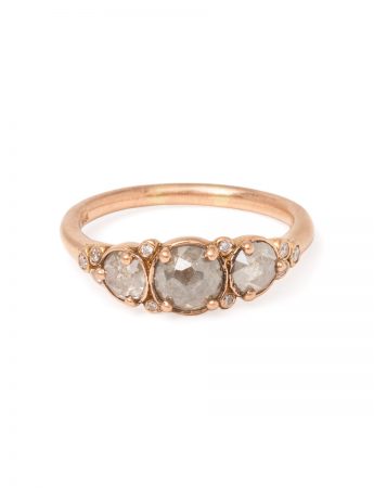 Arctic Autumn Grey Diamond Ring – Rose Gold