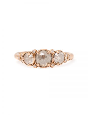 Arctic Autumn Grey Diamond Ring – Rose Gold