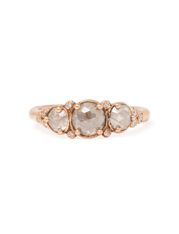 Arctic Autumn Grey Diamond Ring – Rose Gold