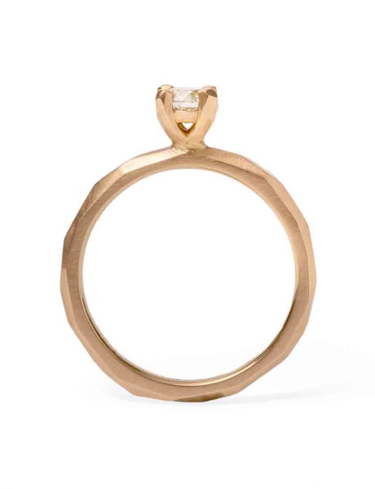 Champagne Diamond Ring – Rose Gold